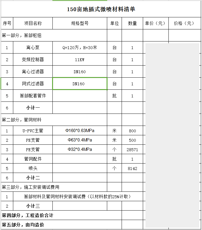园林喷灌、滴灌、微喷